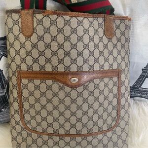 Gucci Beige and Brown Monogram Tote